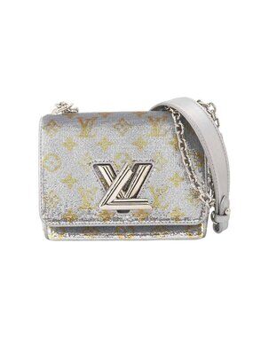 Louis Vuitton Monogram Sequin Twist PM Chain Shoulder Bag Silver